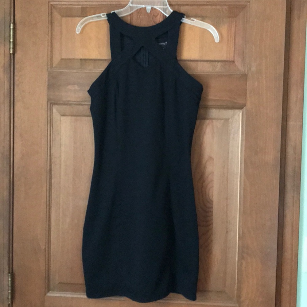 Black Dress with Chest Detail